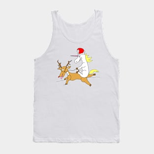 Unicorn Santa Tank Top